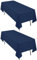 2er-Pack blau Tischdecken, 153 x 260 cm, Polyester-Gewebe, rechteckig, für 1,8 m große Tische, blau Tischdecken, Tischdecken für Hochzeit, Geburtstag, Party, Bankett-Tischdekoration
