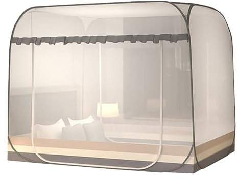 Hengqiyuan Falttücher Moskitonetz für Bett, Pop-up, Doppeltür,180x200x145 cm