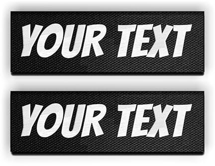 Etiquette personnalisée 8x2cm pour Harnais Julius - Marquage chien, nom, identification, patchs, velcro, noir, rose, bleu, petit, grand, réfléchissant