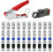 AEDIKO Coaxial Compression Tool Kit Coax Cable Crimper Wire Stripper with F RG6 RG59 Connectors