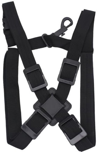Verstellbarer Saxophon Gurt - Doppelter Schultergurt Für Alt Und Tenorsaxophon, Komfortabler Nacken Und Rückengurt Aus Oxford-Stoff, Geeignet Für Erwachsene Und Kinder, Schwarz