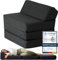 DYNMC you Klappmatratze – Gästematratze klappbar – 14cm dick & bequem H3 – Faltbare Matratze, platzsparend klappbar – Reisebett Erwachsene – Test SEHR GUT Oeko TEX Standard (Schwarz, 200x70x14)