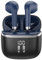 Auriculares Inalámbricos Bluetooth, Auriculare Bluetooth 5.3 con 4 HD Mic HiFi Estéreo, Auriculares Inalambricos con Potentes Altavoces de 13.4 mm, LED Pantalla, IPX7 Cascos Inalambricos, Azul Negro