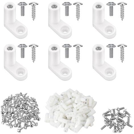 60 Pcs PCB Board Mounting Feet with Screws, Circuit Board Plastic Standoffs Mounting Hardware, Game Console Motherboard Fixed Plastic Feet, Motherboard Standoffs Foot Offs and Screws