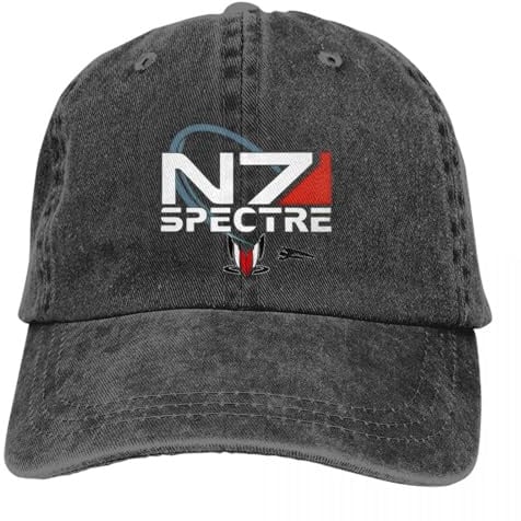 LYLQSSYS Mass Effect N7 Spectre Männer Frauen Baseballkappe Distressed Denim Caps Hut Retro Outdoor Sommer Sonne Kappe Geschenk