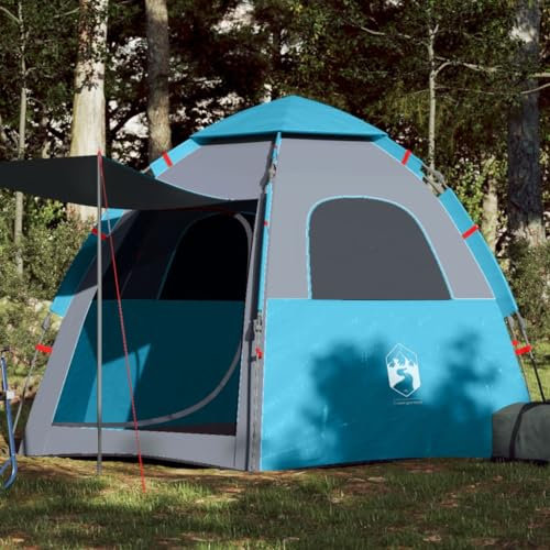 Juroupi Campingzelt 4 Personen Camping Zelt Camping Tent Camping ZubehöR Zelt Blau Quick Release - 4005333