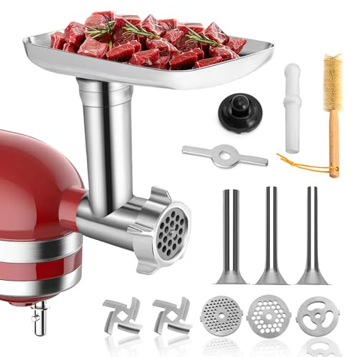 Meat Grinder Attachment for Kitchenaid Stand Mixer Stainless Steel, Meat Grinder Accessory for Kitchenaid Mixer