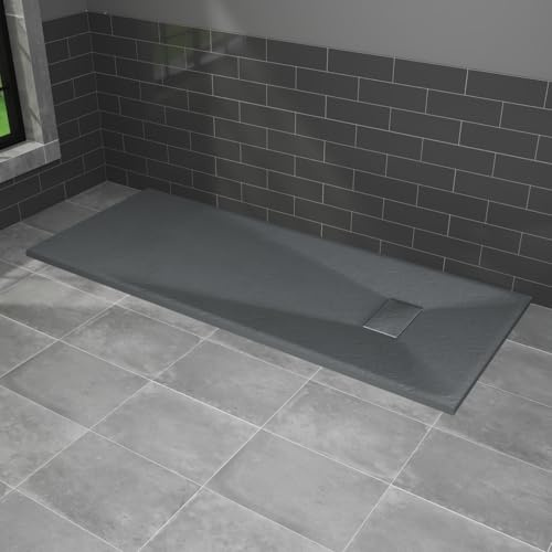 Blümme SMC Shower Tray Rectangle Anthracite Bathroom Shower Base 1800x700mm for Wetroom Shower Enclosure