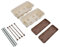 Natudeco 2 pz Fioriera da Balcone 40 cm Doppio Strato Traliccio Rimovibile Fioriera per Finestra con Staffa di Base per Erbe Verdure (Bianco)