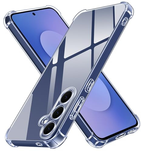 iVoler Klar Silikon Hülle für Samsung Galaxy S25 FE 5G (Nicht für Samsung S25) mit Stoßfest Schutzecken, Dünne Weiche Transparent Schutzhülle Flexible TPU Durchsichtige Handyhülle Kratzfest Case Cover