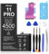 Batteria per iPhone 11 Pro, 4500mAh Batterie Sostitutive agli Li-ion di litio ad alta Capacità, per iPhone 11 Pro Batteri (Modelli Compatibili A2215, A2160, A2217) con Kit di Strumenti di Riparazione