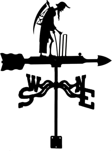 Father Time Weathervane, Garden Stake Weather Vane Professional Measuring Tool Garden Yard Roof Mount Easy Use, with Anti-Rust Coating, for Outdoor Farm Yard