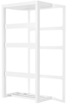 Bamboo Wall Blanket Ladder, 4-Tier Towel Racks, Blanket Holder with Anti-Slip Construction Home Decor, Decorative Blanket, Quilt, Towel, Scarf Ladder Shelves for Bathroom, Living Room, Bedroom, White