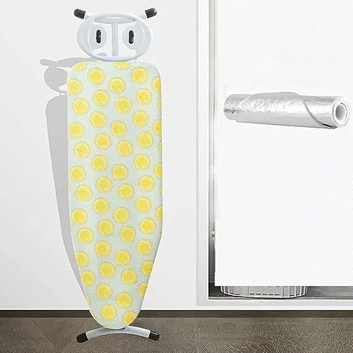HUNTFF Over The Door Ironing Board Cover 13 X 38 Inch, Ironing Board Cover and Pad Standard Size, Resist Scorching Ironing Covers with Alumicoating Padding/D