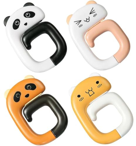 COYUN 4Pcs Colgador de Bolsos, Cuelga Bolsos Mesa, Creativo Colgar Bolsa para Mesa, Dibujos Animados Gancho de Bolsillo, Gancho para Bolso, Ganchos para Escritorio, para Restaurantes, Cafés, Escuelas