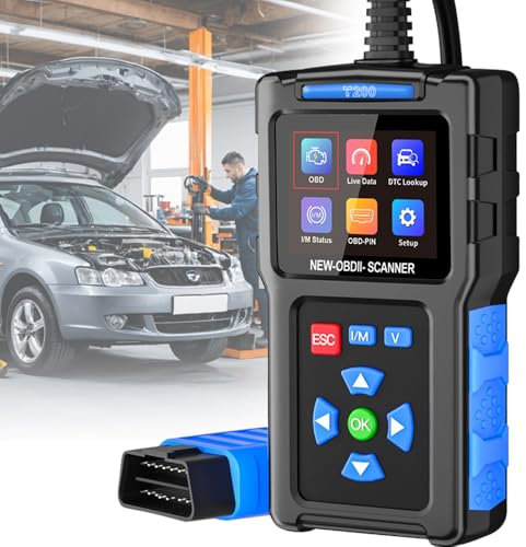 DAJASD Dispositivo de diagnóstico OBD2 para coche con funciones OBD2 completas para coches después de 1996, 13 idiomas, lector de códigos de error de motor con definición DTC, lector de códigos de