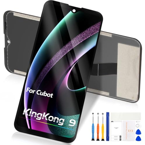 Écran pour Cubot King Kong 9 LCD Display - pour Cubot KingKong 9 LCD Digitizer Écran Tactile pour KingKong9 Écran Tactile Panneau Verre Capteur Plein Assemblage avec Réparation Outils (Noir, 6.58)