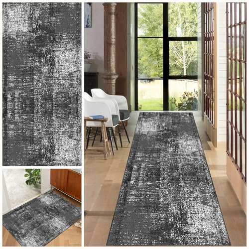 EYKWKB Flurteppich Läufer Lang rutschfest Teppichläufer Läufer Teppich Flur Küchenläufer Waschbar Teppich Läufer Flur Küchenteppich läufer Teppich küche Vintage für Eingang Büro Wohnzimmer 40 x 60 cm