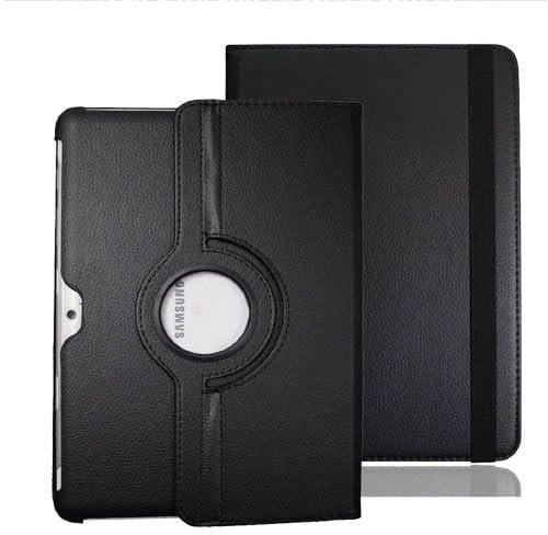 Étui de protection pour tablette Samsung Galaxy Tab 2 10,1 GT-P5100 GT-P5110 GT-P5113 - Rotation à 360° - Noir