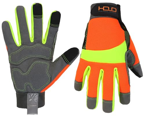 HANDLANDY HLDD Anti Vibration Gloves Hi-vis Reflective Mechanic Working Gloves