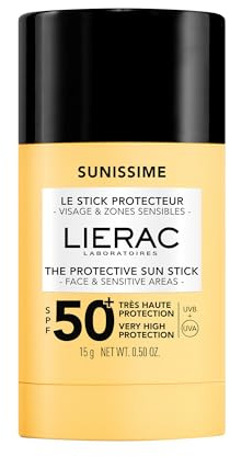 Lierac Sunissime Sonnenschutz-Stick SPF50+ 15g Sehr hoher Breitband-Schutz für Gesicht und empfindliche Zonen Unsichtbare Textur mit Glowy-Finish Kompaktes Format für alle Hauttypen geeignet.