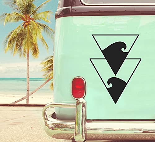 Welle Geometrisch Aufkleber Sticker Decal Vinyl für Camper, Wohnmobil, Wohnwagen, Auto, Motorrad, Koffer, Fahrrad, Notebook und mehr