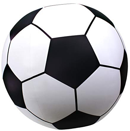 GoFloats Giant Inflatable Soccer Ball - Made From Premium Raft Grade Vinyl, Black & White 2.5 ft