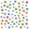 Oblique-Unique® - 68 x Glitzer Sticker Blumen & Schmetterlinge bunt - Regenbogen Sticker für Kinder