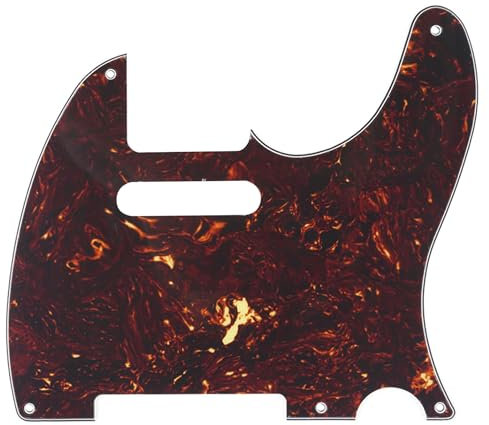 Musiclily 5 Löcher Vintage Tele Pickguard Gitarren Schlagbrett für Fender American/Mexican Telecaster E-Gitarre, 4 lagig Tortoise Shell