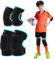 EULANT Kinder Schonerset, Junge Knieschoner und Ellenbogenschoner,Mädchen Protektoren Set für MTB Scooter Skateboard Radfahren Reiten Skater Volleyball Tanzen, Blau M Set