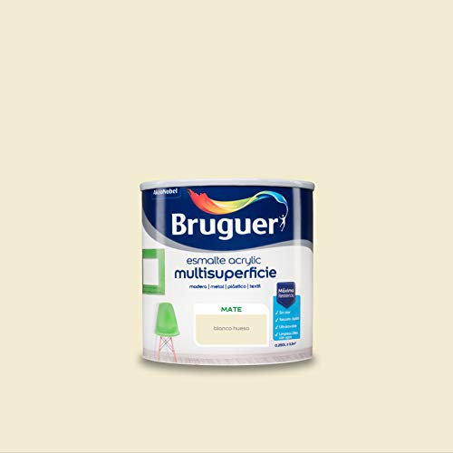 Bruguer Acrylic Multisuperficie Esmalte al agua Mate Blanco Hueso 250 ml