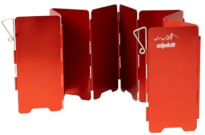 Alpkit Concertina Wind Shield | Portable Wind Shield for Camping Stoves | 60cm (Red)