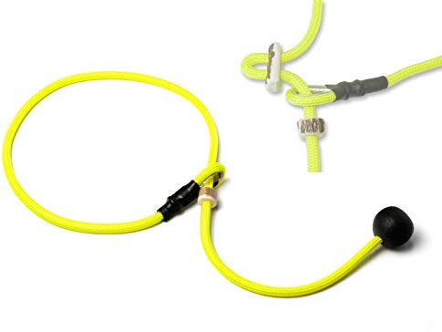 Mystique® Field Trial Kurzführer 6mm mit Zugbegrenzung neon gelb 80cm