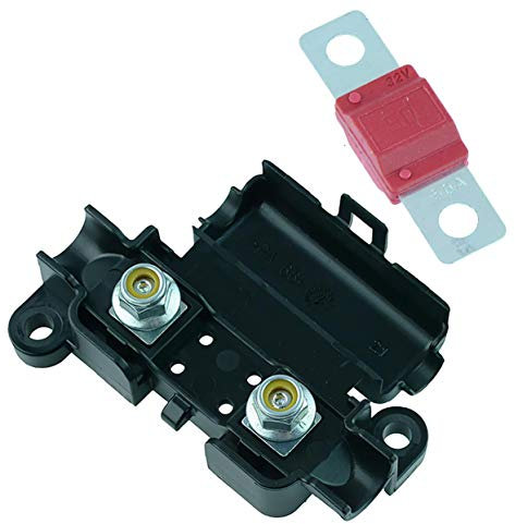 Midi/Strip Fuse Holder and Midi Fuse Car Auto Automotive 12V (50A Red)