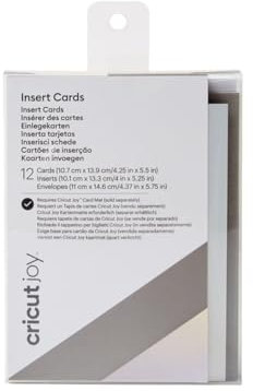 Cricut 2008043, Grau/Gold Joy Einlegekarten, Metallic, for, for cricut joy