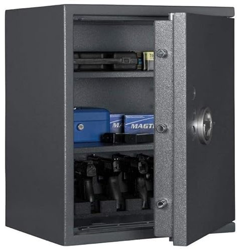 Format Kurzwaffentresor KWT 3000, Doppelbartschloss mit 2 Schlüsseln, Grad 0 nach EN 1143-1, H60.5xB50xT42 cm, 93 kg