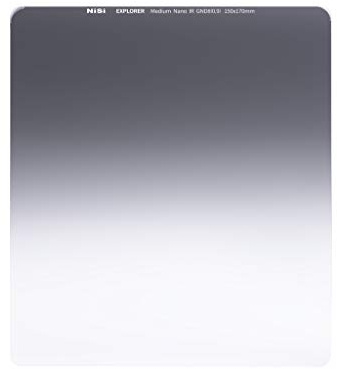 NiSi Medium GND8 150x170mm Explorer Collection | Hardened Glass Medium 3-Stop Graduated Neutral Density Lens Filter | Long-Exposure and Landscape Photography