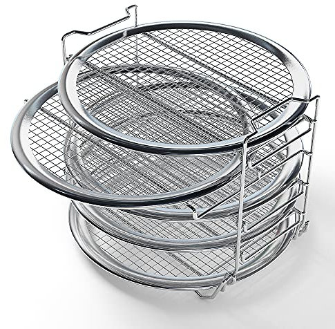 Dehydrator Rack for 6 qt or 8 qt Air Fryer Lid, Instant Pot Vortex 10 qt Air Fryer Oven, Compatible Instant Pot Accessories Dehydrator Rack (7.7 in Dia x 5.7 in H)