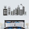 Wandaufkleber 115Cm * 57Cm Batman Gotham City Wandtattoo Gebäude Silhouette Wandaufkleber Superheld Thema Kinderzimmer Dekoration Batman Vinyl Wandbilder