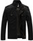 WenVen Herren Übergangsjacke Leichte Frühling Jacke Militär Jacken Übergang Kurz Sommerjacke Schwarz L