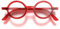 LONDON MOLE Brillen | Moley-Lesebrille | Runde Lesebrille | Coole Leser | Stilvolle Lesebrille | Herren Damen Unisex | Federscharniere | Transparentes Rot | + 1,0 Vergrößerung