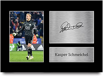 HWC Trading A4 Kasper Schmeichel Leicester City Gifts Printed Signed Autograph Picture for Football Fans and Supporters