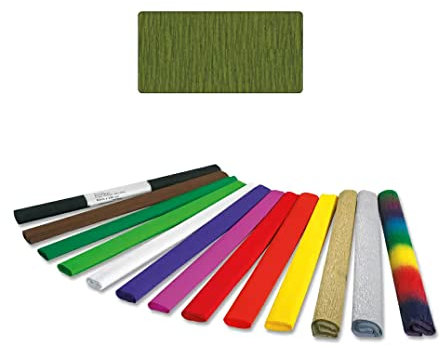 Krepp-Papier, 1 Rolle, 50x250 cm, Olivgrün
