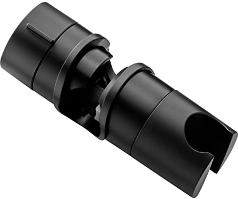 Verstellbarer Duschkopfhalter für Gleitstange, universal, 18–25 mm Außendurchmesser, Schienenkopfhalterung für Gleitstange, Schieberklemme, Badezimmer, Ersatz, 360 Grad drehbar, Sprühhalter (schwarz)