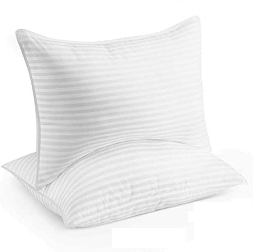 Oliver Bedding Premium Soft Microfibre Pillows 2 Pack, Hypoallergenic And Dust Mite Resistant Hotel Pillows Pair Designed for Comfortable Luxury Sleep (2)