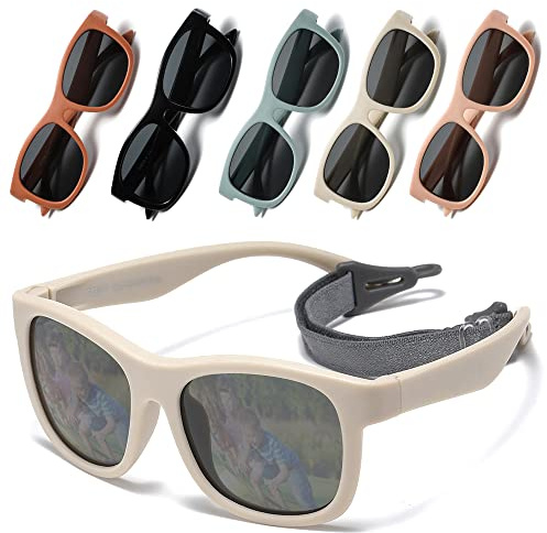 Musivon Lunette de Soleil Bebe 1-3 Ans, Polarisées Lunette de Soleil Enfant