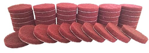30 Stück 75mm Scheuerpads Scheinwerfer Restaurierungs Kit VÉZAAR Scheuerschwamm Klettverschluss Auto Nabe Reinigung Auto Lackieren Polieren Schleifscheiben 320 bis 400 Körnung