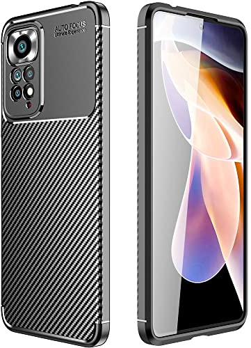 TECHGEAR RedMi Note 11 Pro 5G Carbon Fibre Case [CarbonFlex Case] Flexible, Shockproof, Ultra Slim, Soft TPU Protective Shell Cover with Carbon Fibre Detailing Designed For Xiaomi RedMi Note 11 Pro 5G