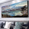 Instarry DIY 5D Broderie Diamant Kit Complet Fleurs de Cerisier et Mont Fuji Tableau Decoration Murale 150x60 cm