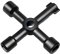 LogiLink WZ0072 - Universal-Kreuzschlüssel für Schaltschränke & Wasserabsperrsysteme mit Vierkant (6, 8 mm), Doppelbart (5,5 mm), Dreikant (10 mm)